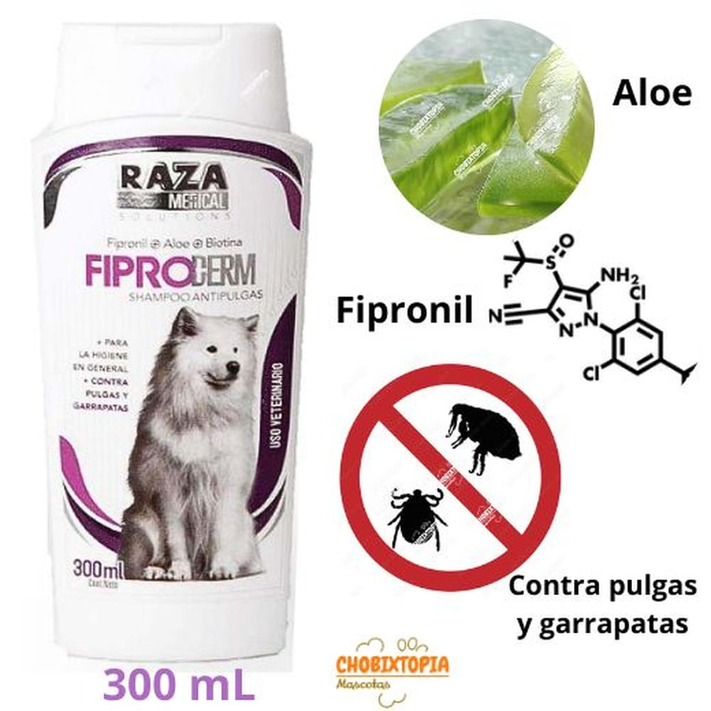 SHAMPOO RAZA MEDICADO PARA PERRO FIPRODERM X 300 ML