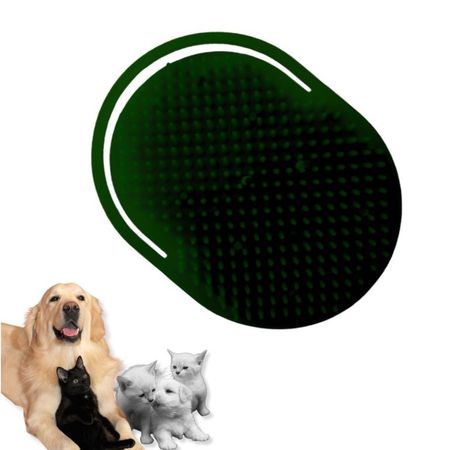 CEPILLO PARA MASCOTAS - MASAJE Y BAÑO NEGRO