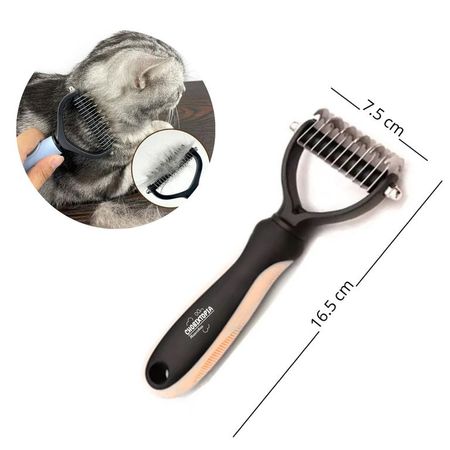 PEINE DESMOTADOR PARA PERROS Y GATOS ROSA SALMON CHICO