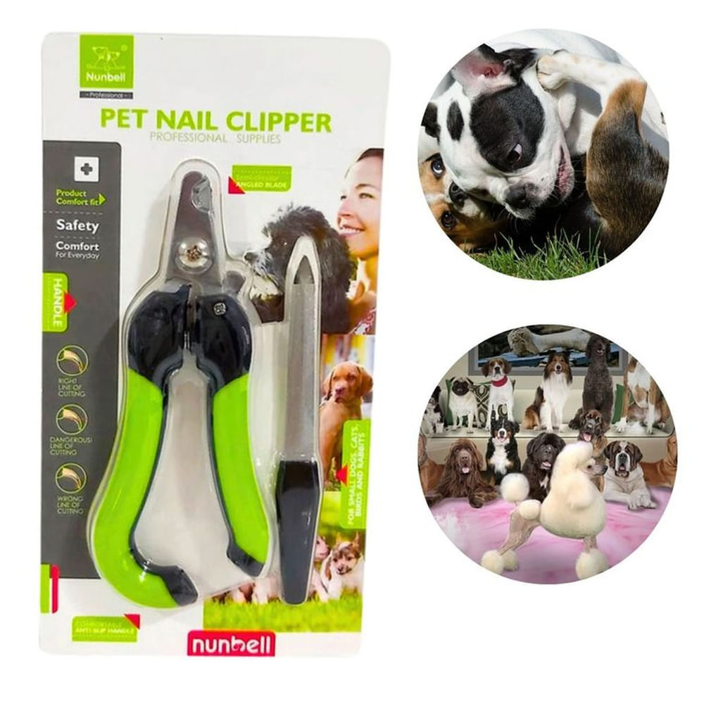 Alicate Cortauñas Perros-Mascotas NUNBELL Circular Verde