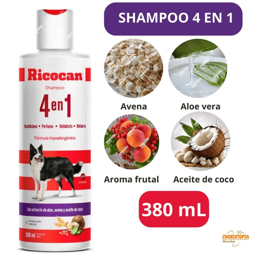 SHAMPOO RICOCAN ADULTO 4 en 1 - 380 ML