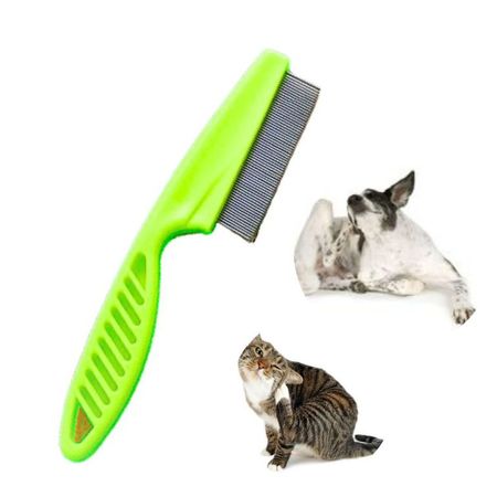 PEINE ANTIGARRAPATAS PIOJOS Y PULGAS MASCOTAS AMARILLO LIMON