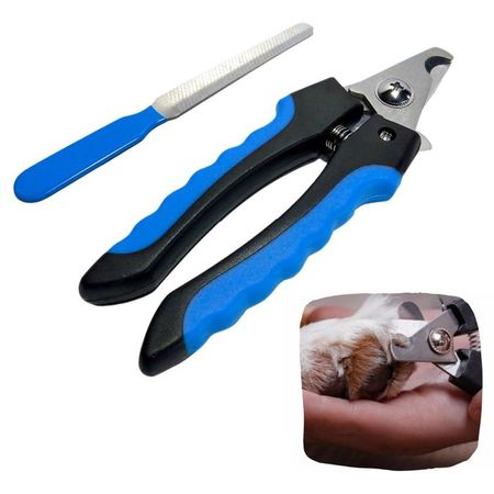 Cortauñas para Mascotas con Lima Azul S-Seguro