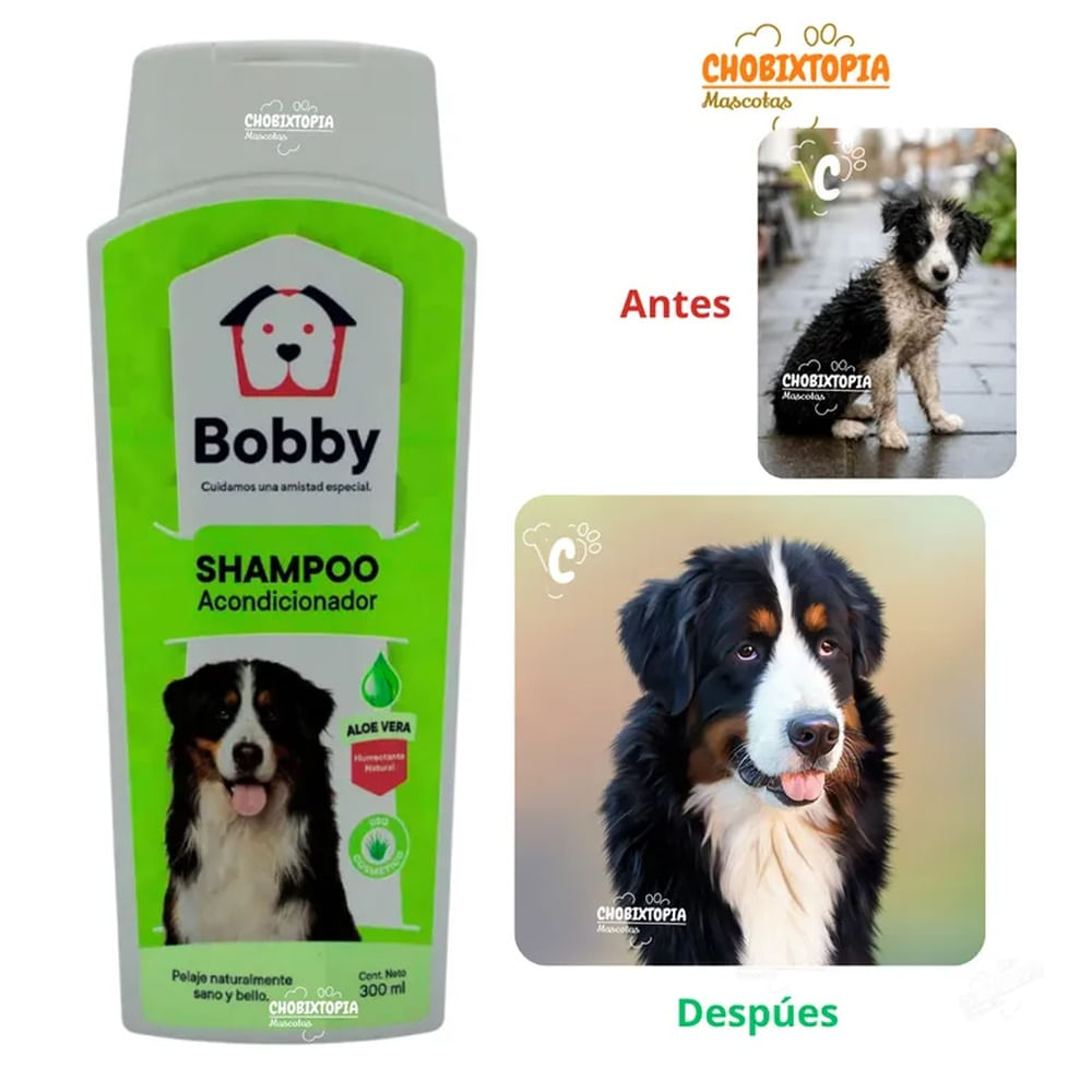 SHAMPOO BOBBY ALOE VERA PARA PERROS FCO x 300 mL