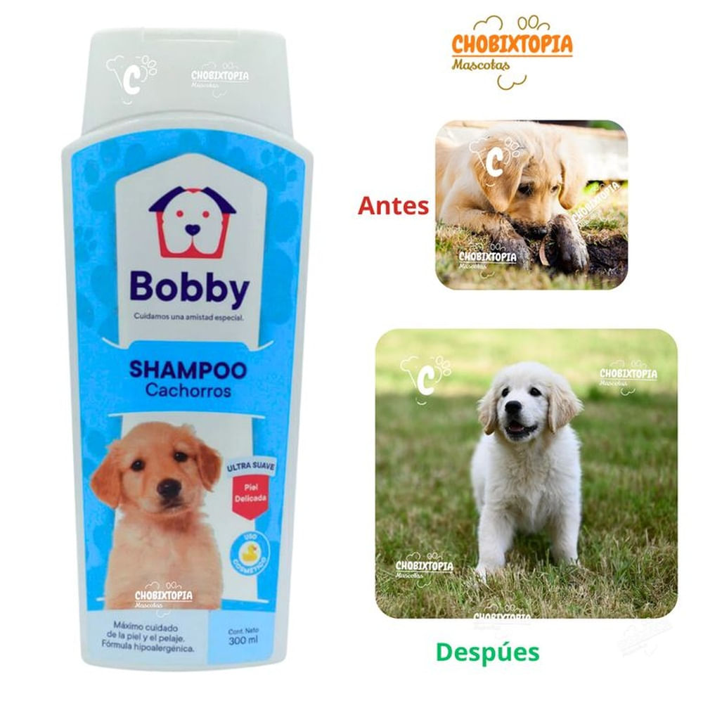 SHAMPOO BOBBY CACHORROS PARA PERROS FRASCO x 300 mL