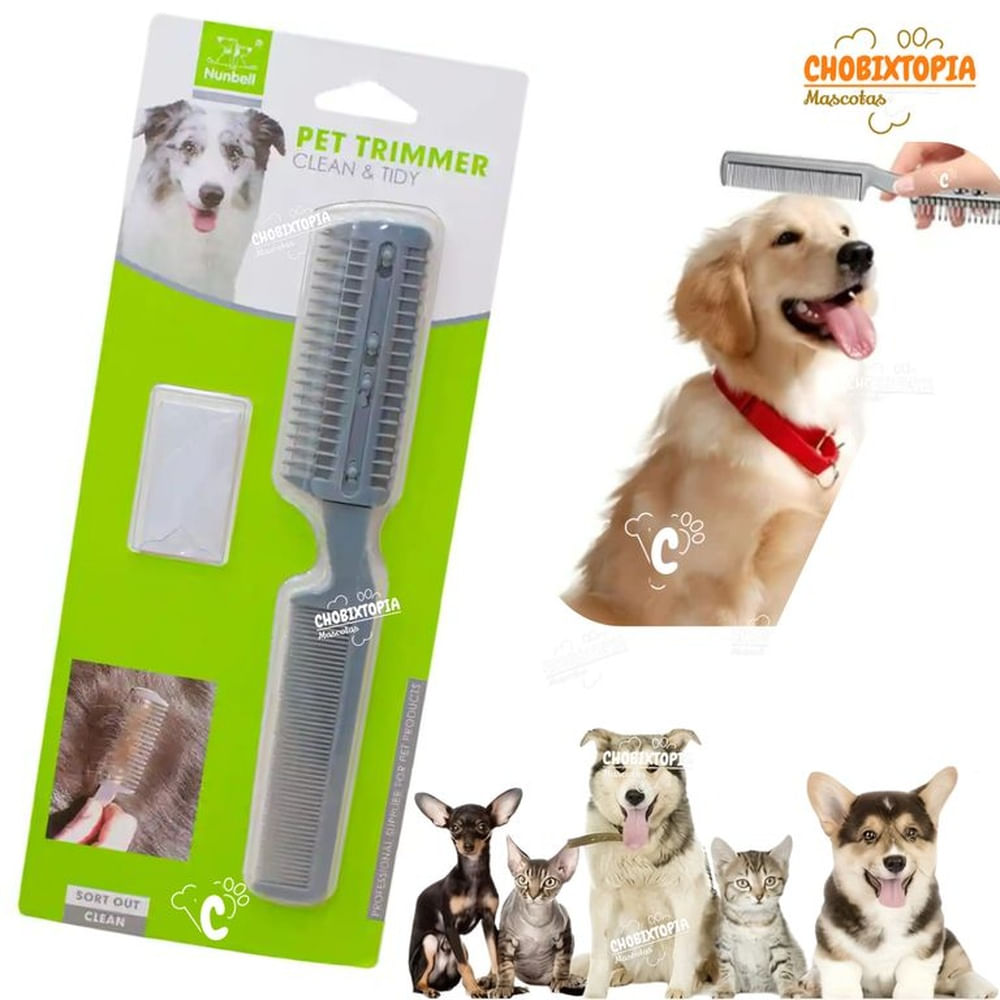 PEINE RASURADOR PLASTICO P-PERROS Y GATOS PLOMO-NUMBELL