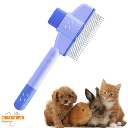 PEINE ANTIGARRAPATAS PIOJOS Y PULGAS PARA PERRO GATO CELESTE