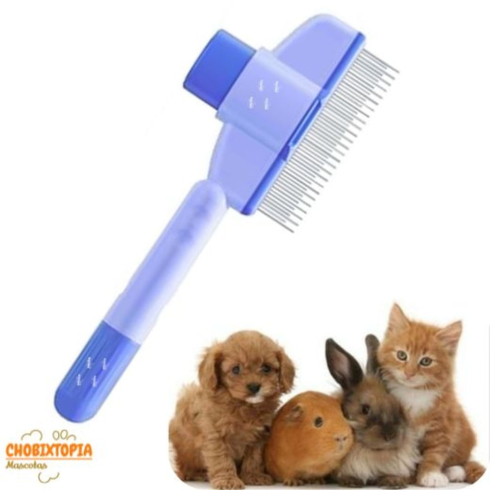 PEINE ANTIGARRAPATAS PIOJOS Y PULGAS PARA PERRO GATO CELESTE