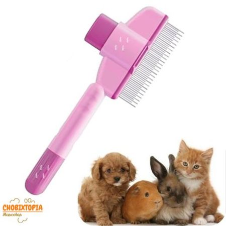 PEINE ANTIGARRAPATAS PIOJOS Y PULGAS PARA PERRO GATO ROSA