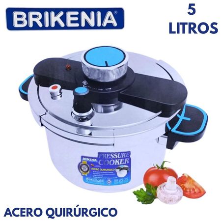 Olla De Presión Brikenia Bk k50l 5 Litros Acero Quirúrgico