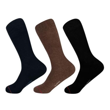 Pack 3 Medias De Vestir De Algodón Talla unica Multicolor