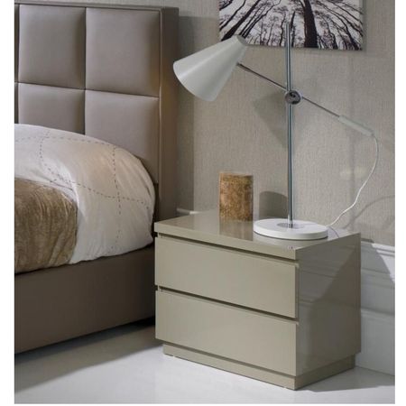 Velador Moderno Omar Beige High Gloss TU MESITA