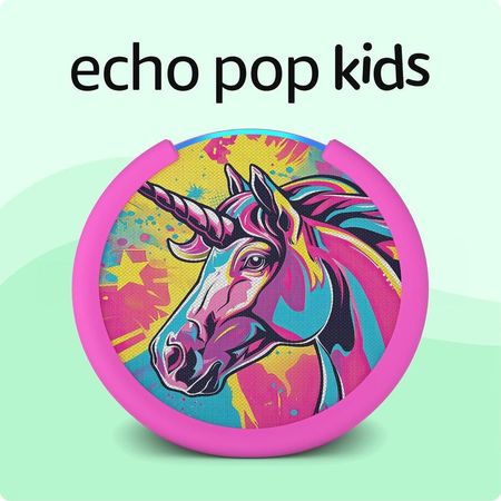 Parlante Amazon Echo Pop Kids Unicorn 6 Meses Kids+
