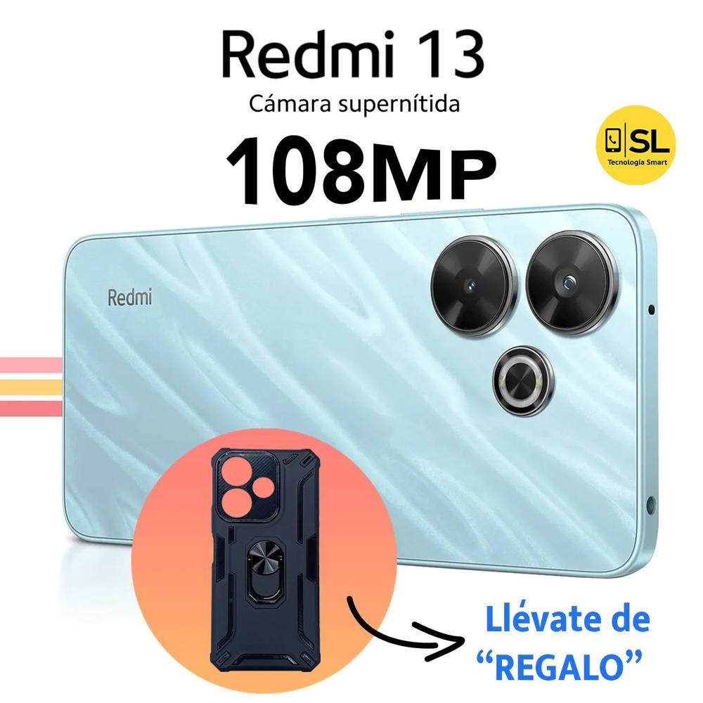 REDMI 13 8GB RAM 256GB CÁMARA 108 MP COLOR AZUL OCEÁNO CON ESTUCHE DE REGALO