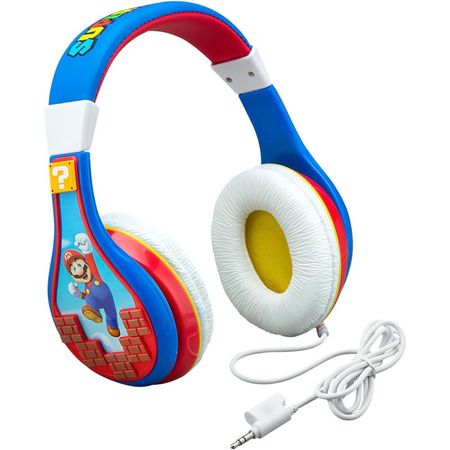 AURICULARES INFANTILES SUPER MARIO CON CABLE 0.35 CM Y CONTROL DE VOLUMEN EKIDS