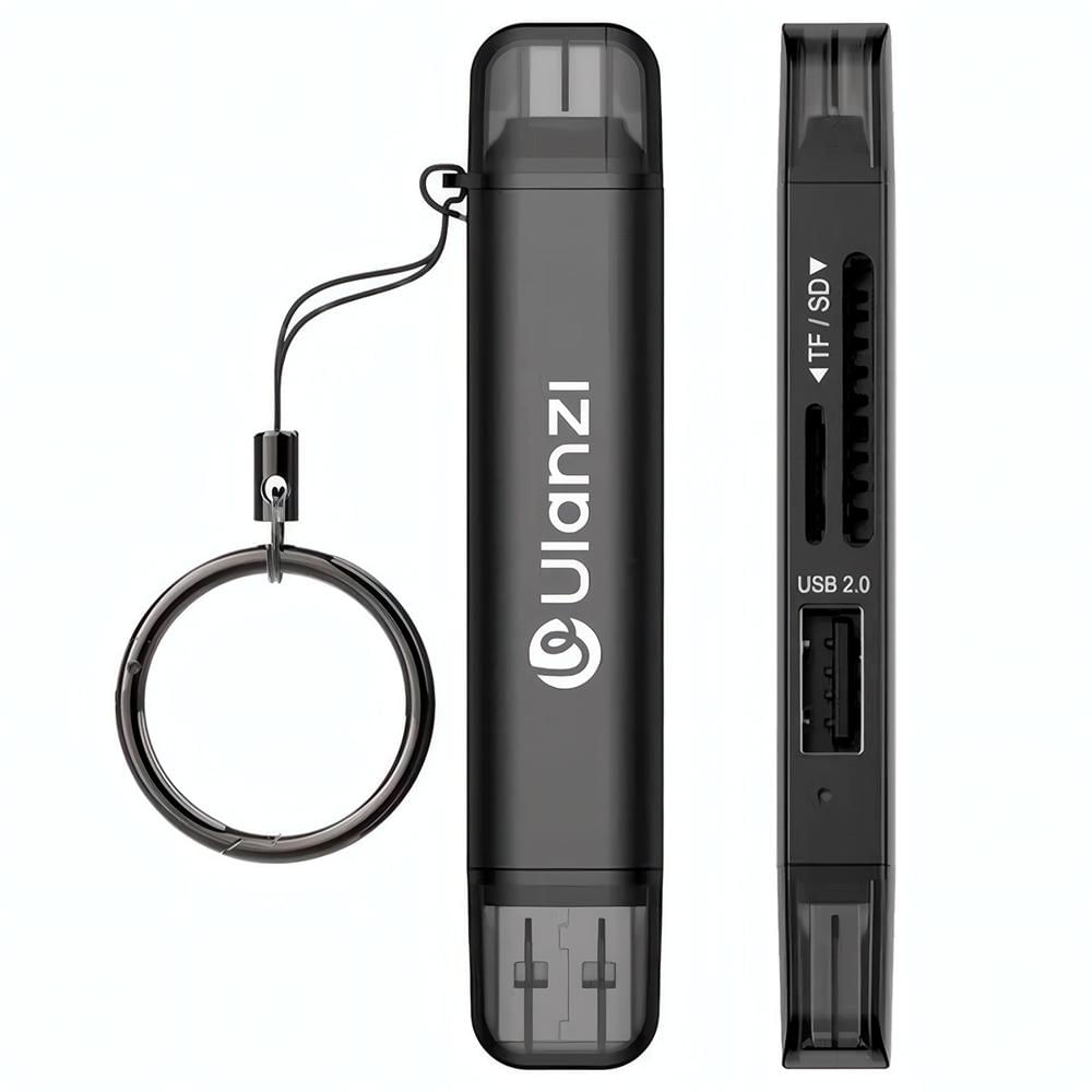 Lector de tarjetas Ulanzi CR1 3 en1  Tipo  USB C Y USB A  SD/TF/USB