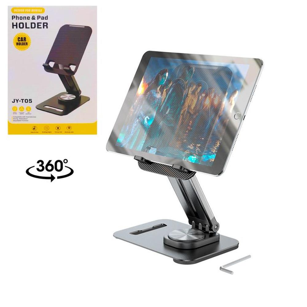 Soporte para Tablet  Escritorio Giratorio  ABS Negro