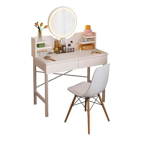 Tocador Multifuncional con Espejo y Amplio Almacenamiento