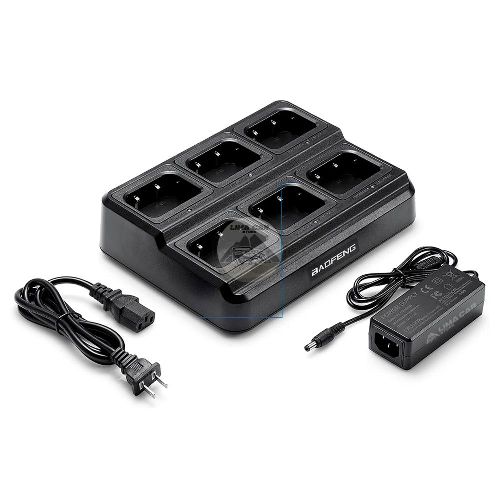 Cargador Múltiple Radio Baofeng Uv9r Riel Para 6 Baterias