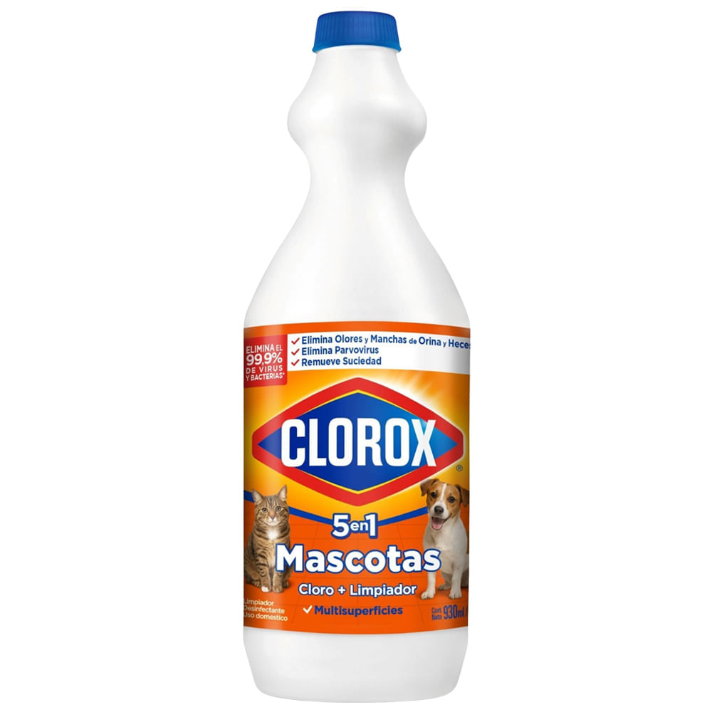 Limpiador Desinfectante CLOROX Mascotas Botella 930ml