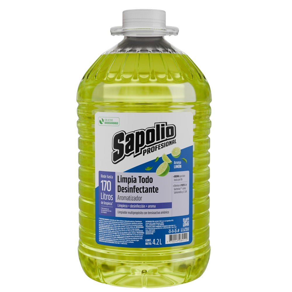 Limpiatodo SAPOLIO Profesional Limón Galonera 4.2L