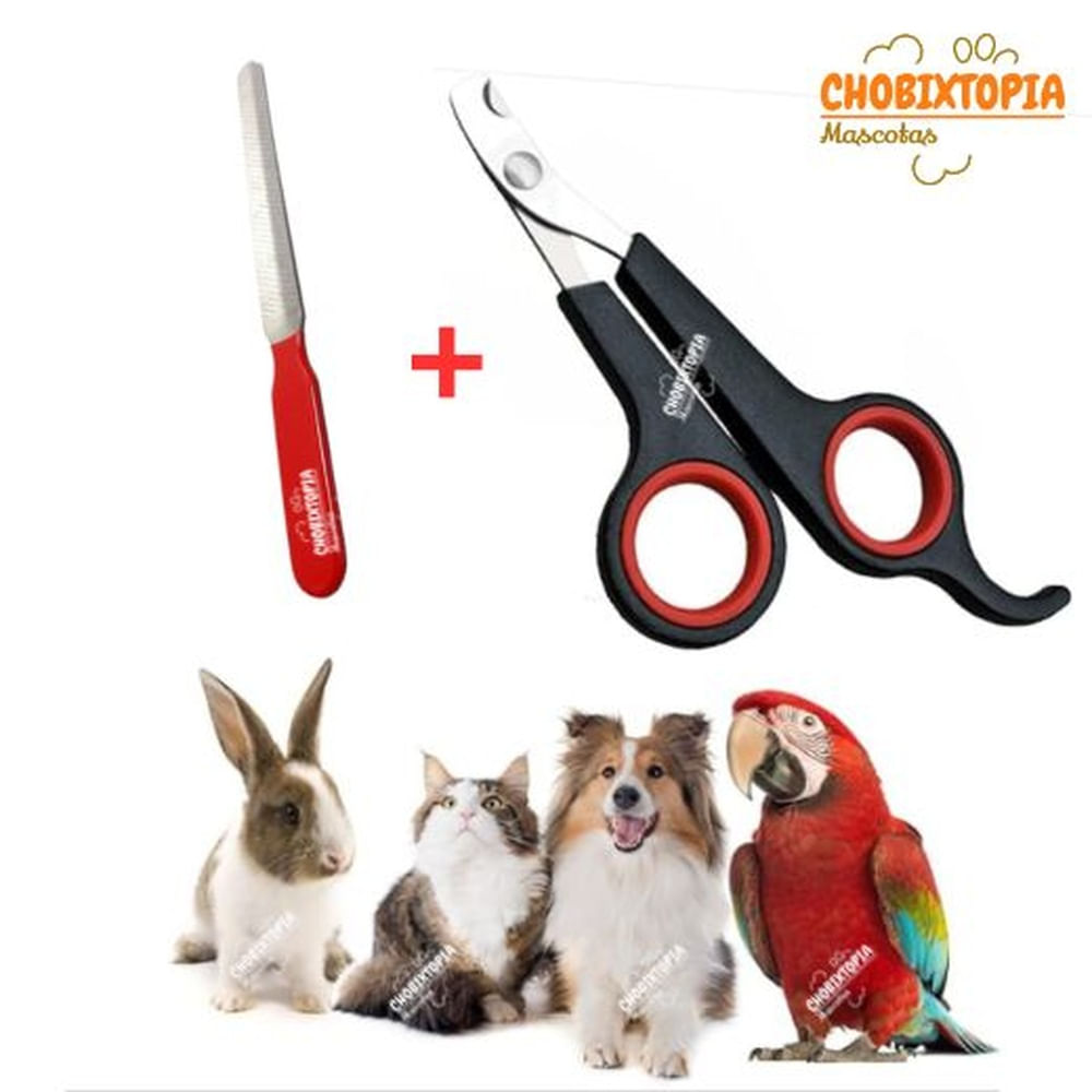 CORTAUÑAS TIJERA Y LIMA GATOS Y PERROS-MASCOTA ROJA