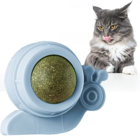 JUGUETE CATNIP CARACOL CELESTE CIELO