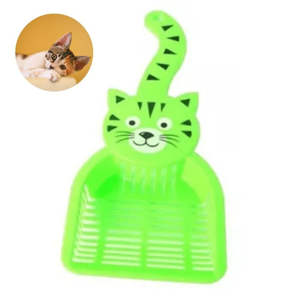 PALA RECOGEDOR PARA ARENA DE GATOS VERDE.