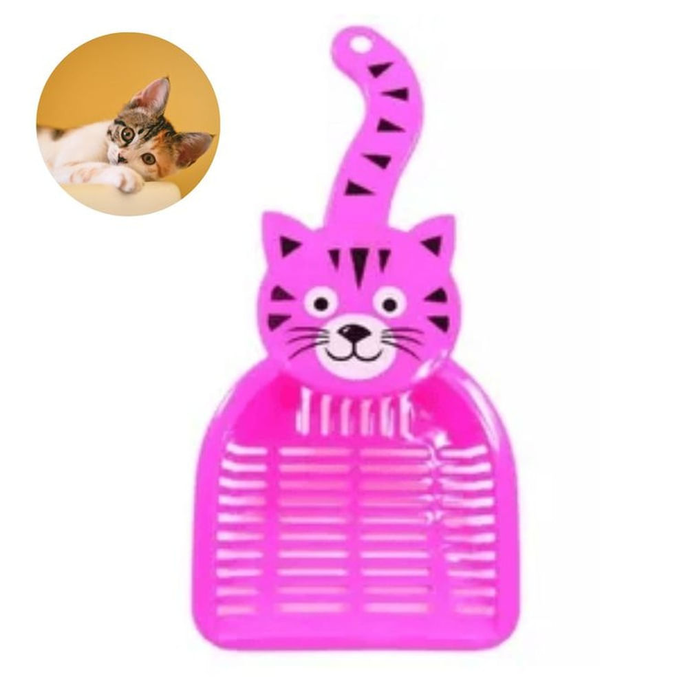 PALA RECOGEDOR PARA ARENA DE GATOS FUCSIA