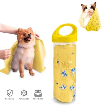TOALLA MULTIFUNCIONAL ABSORBENTE PARA MASCOTA AMARILLO