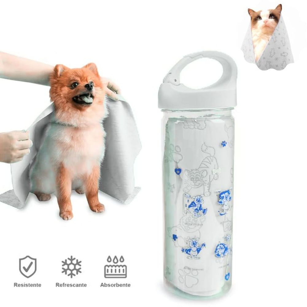 TOALLA MULTIFUNCIONAL ABSORBENTE PARA MASCOTA BLANCO