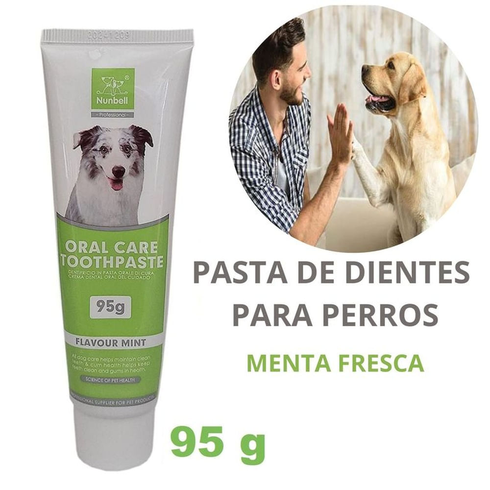 PASTA DENTAL PARA PERROS Y MASCOTAS NUNBELL x 95g