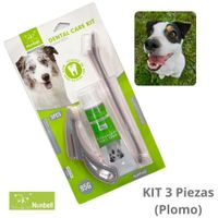 PASTA DENTAL PARA PERROS Y MASCOTAS KIT-3 NUNBELL PLOMO