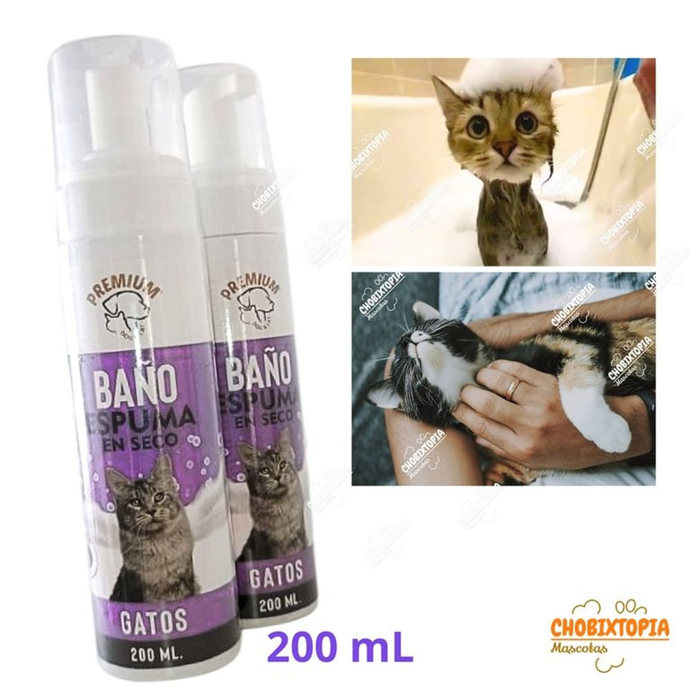 ESPUMA BAÑO EN SECO PREMIUM PARA GATOS 200 ML
