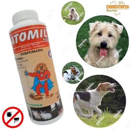 TALCO ANTIPULGAS Y GARRAPATAS ATOMIL-PLUS 180 g  PERFUMADO