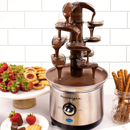 Fuente de Chocolate en Cascada de Acero Inoxidable Nostalgia