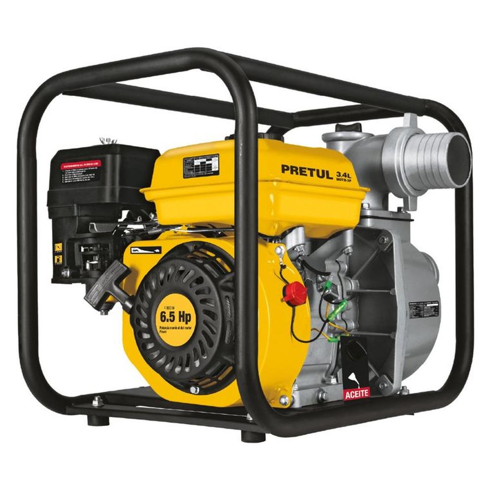 Motobomba autocebante 3x 3" a gasolina 6.5 HP, TRUPER PRO Pretul