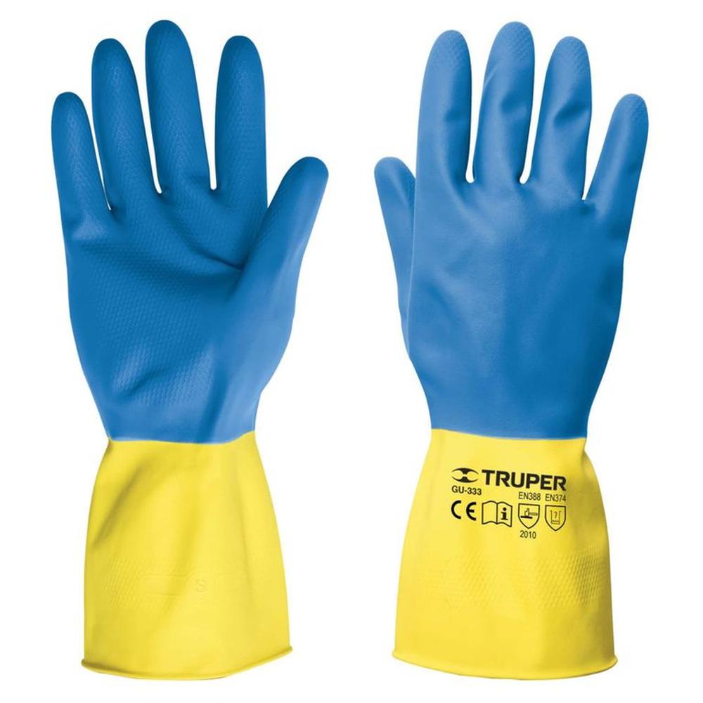 Guantes látex reforzado para limpieza 9 talla G, Truper