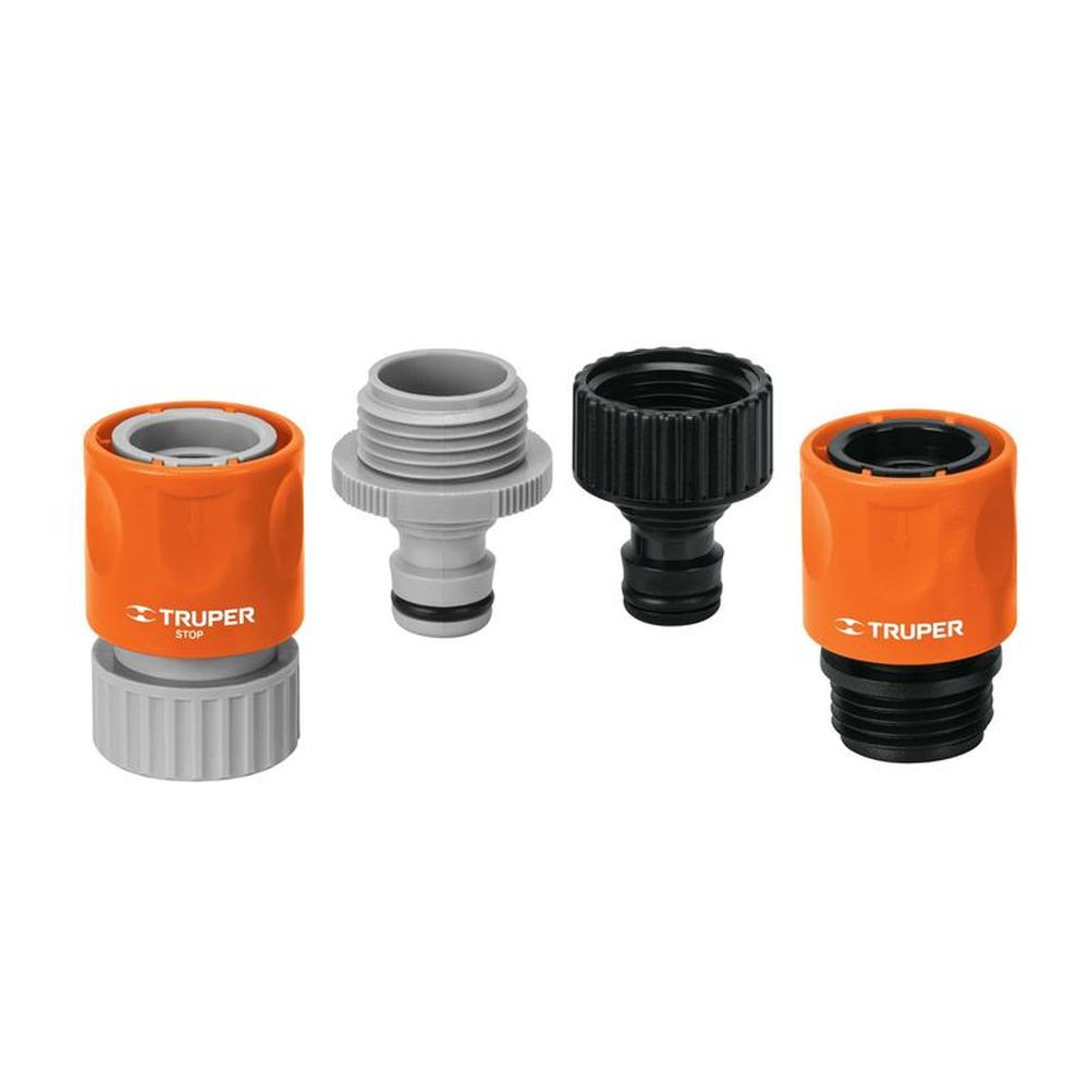 Juego de 4 conectores rápidos 3 /4" de ABS, sistema click