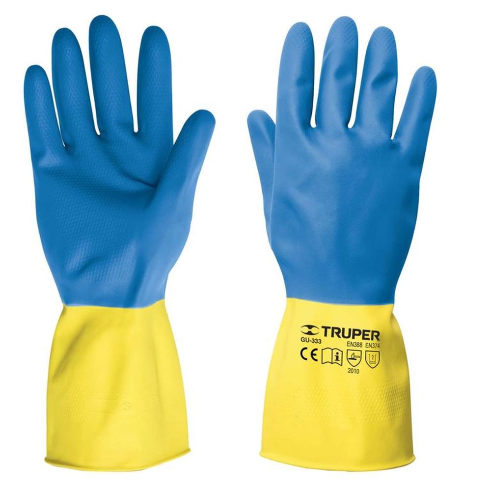 Guantes látex reforzado para limpieza 8 talla M, Truper