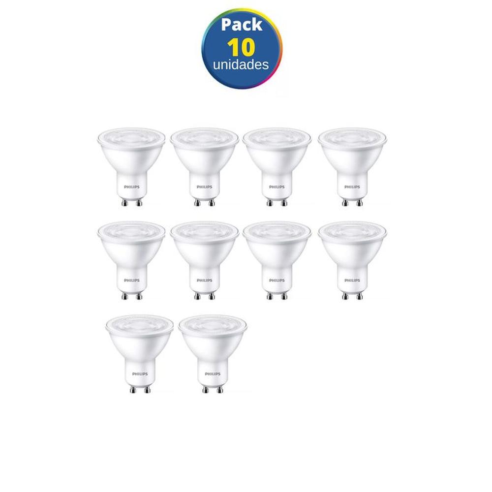 Dicroico led  philips ecohome gu10 4.7W luz blanca / pack 10