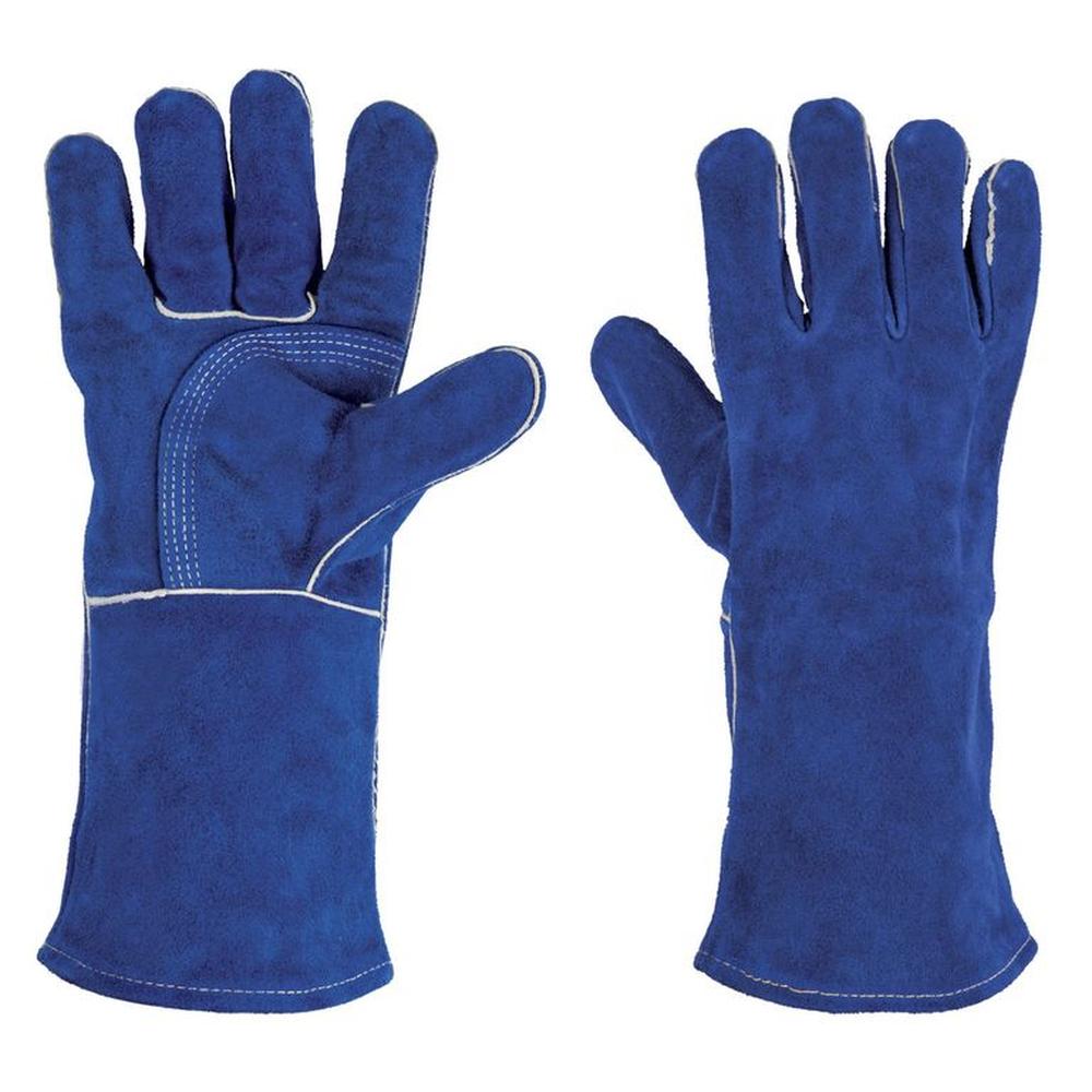 Guantes para soldador, color  azul.  Truper