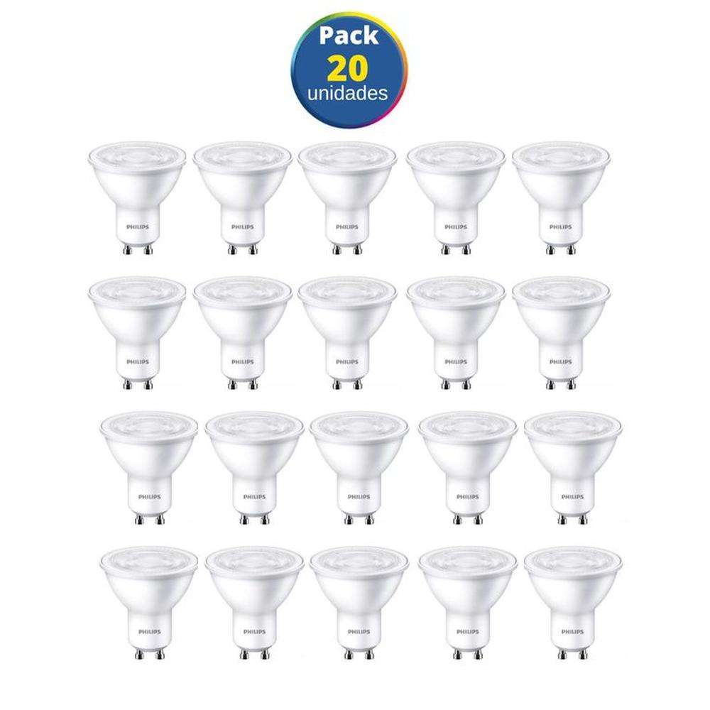 Dicroico led  philips EcoHome 4.7W luz blanca / pack 20