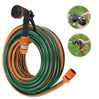 Combo manguera de riego 12X25m pistola metálico de riego Truper