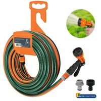 Combo manguera de riego 1-2X25m portamanguera pistola de riego ERGO