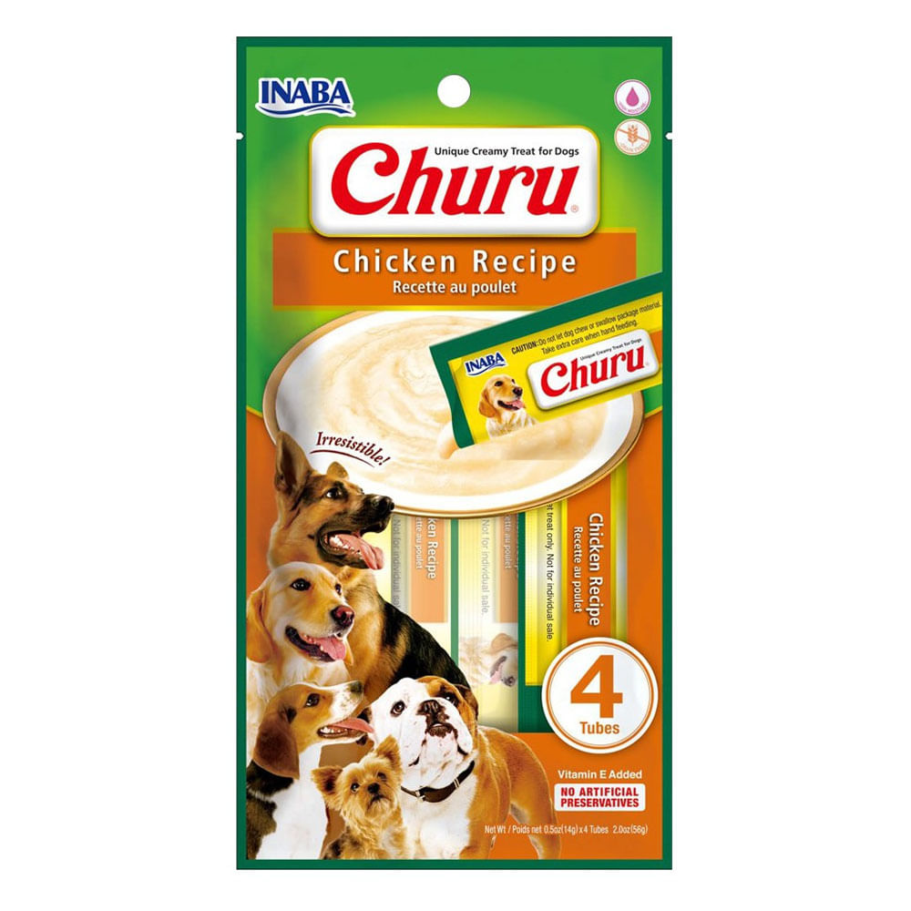 Snack Churu para Perros de Pollo 4 Tubos x14gr