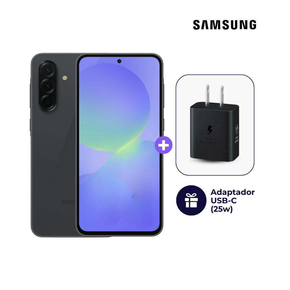 Celular Samsung Galaxy A36 5G 256GB 8GB Negro y Adaptador USB-C Samsung Original 25W