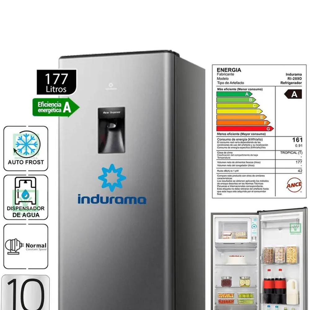 REFRIGERADORA INDURAMA 177LT RI-289D DEFROST
