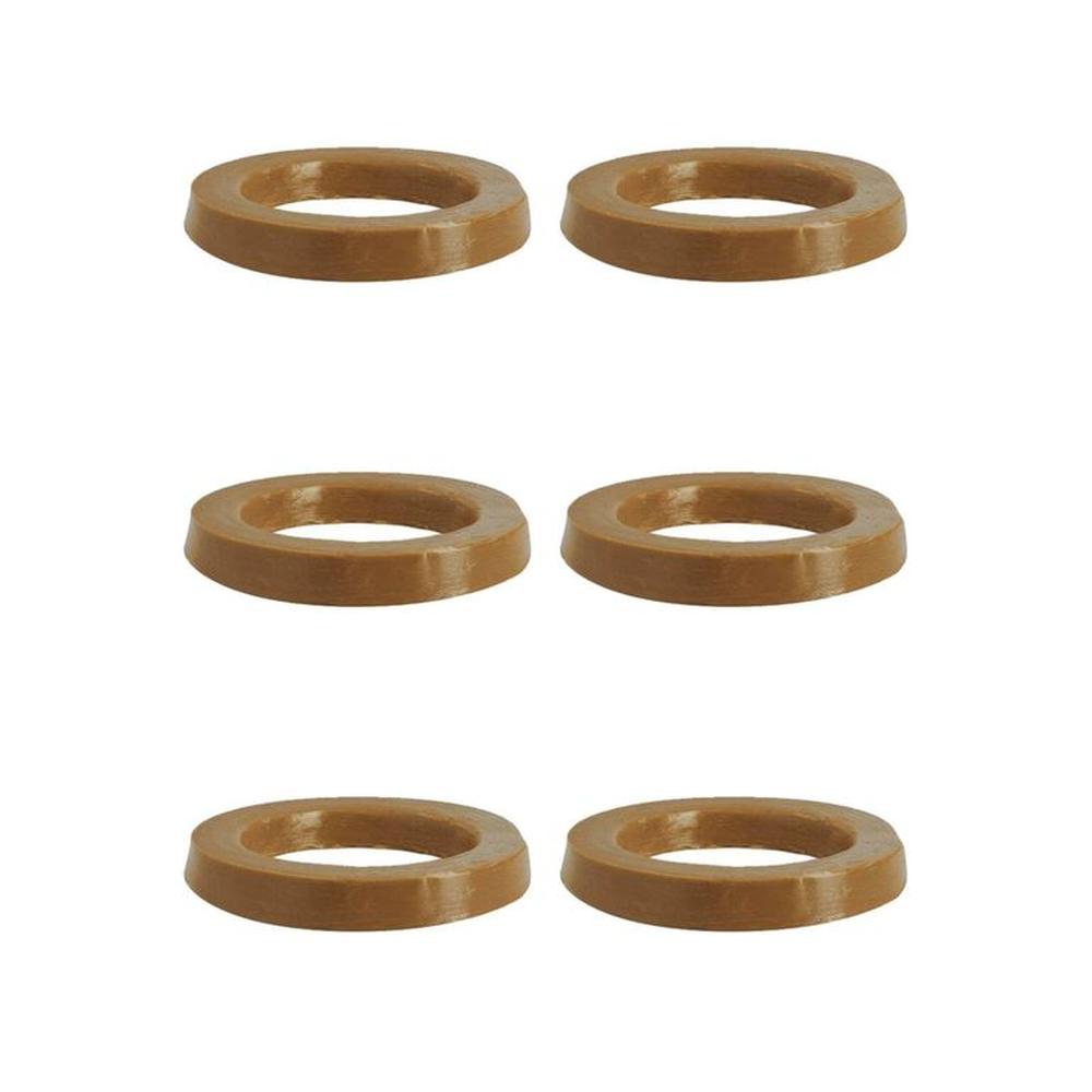 Kit 6 anillos de cera para inodoro sin guia Marrón
