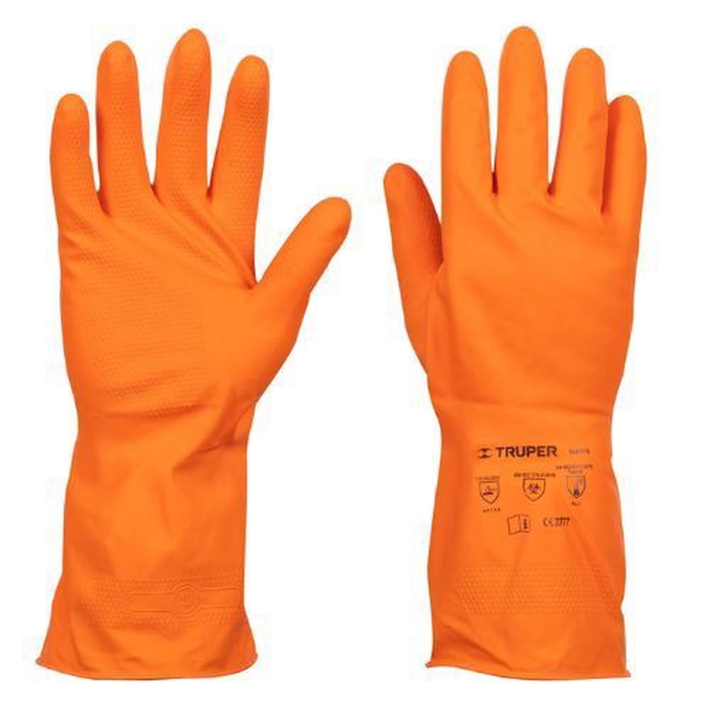 Guantes látex para limpieza, Puño largo 8 talla M Truper